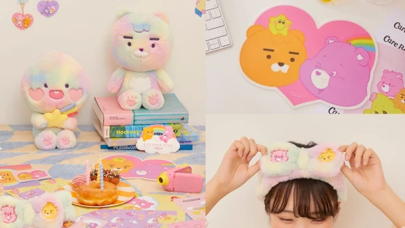 KakaoFriends X CareBears推彩虹萊恩！腳底藏愛心夢幻指數爆表
