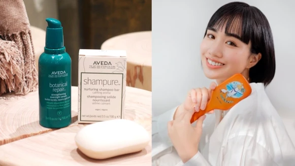 AVEDA重磅新成員「花植結構重鍵馥活精粹」修護毛燥一夜重生母胎健康髮！渡邊香織與AVEDA推出聯名隨行按摩梳，雙星連手呵護髮絲，綻放天使光柔順秀髮！ 