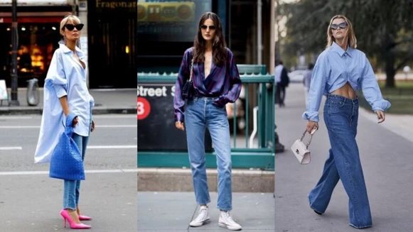 丹寧牛仔這樣穿才時髦！寬褲、破褲、短裙、開衩裙...這12種穿搭範本好學又零失誤