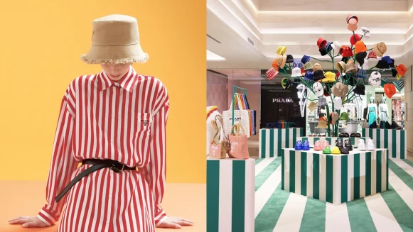 Prada Tropico期間限定店的帽子樹太吸睛，草編包、漁夫帽5大爆款推薦