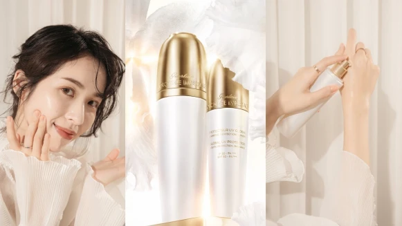 嬌蘭保養輕妝1+1:部落客狂推「白玉水」溫柔拋光、新品「花瓣UV」粉嫩飾色,毛孔礫石肌也秒變白玉美肌!