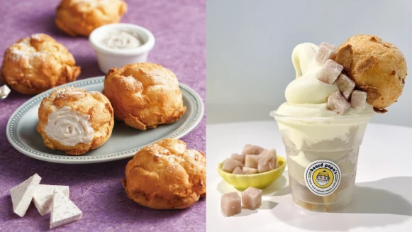 beard papa‘s芋泥泡芙限時開賣！白胖胖霜淇淋芋頭口味只有這裡賣