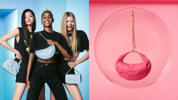 LV Bubblegram系列雲朵包好夢幻，4大包款搭冰川藍、鵝黃色、火龍果粉