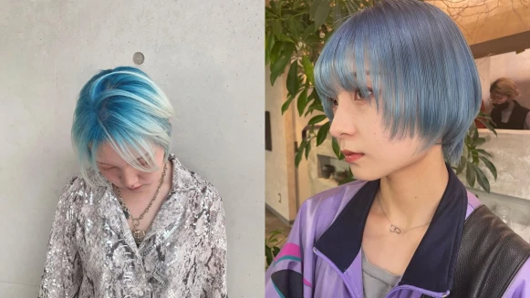 2022夏季髮色推薦:最適合去海邊玩的日系水色漸層染,清涼感滿分!