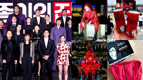 《紙房子:韓國篇》震撼登場!5造勢活動全球看傻,限定可口可樂、面具紅衣鐵箱、樂天世界城堡投影太厲害!