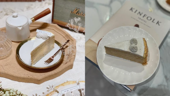 《時飴Approprié》推出聯名新口味！「烏龍奶蜜千層」絕美優雅白、濃郁奶香太夢幻