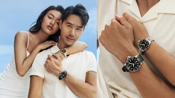 體現情人默契的美好物件！品味出眾的時尚男神丁春誠的選擇—兩人配戴同款風格腕錶，展現彼此不需多言的浪漫感應！