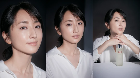 在肌膚通常最不理想的時刻還能晶透發光！質感女星柯佳嬿和三吉彩花、渡邊直美在SK-II「深夜肌膚特寫」計畫中大方展現好肌膚，告白晶透關鍵來自PITERA™！