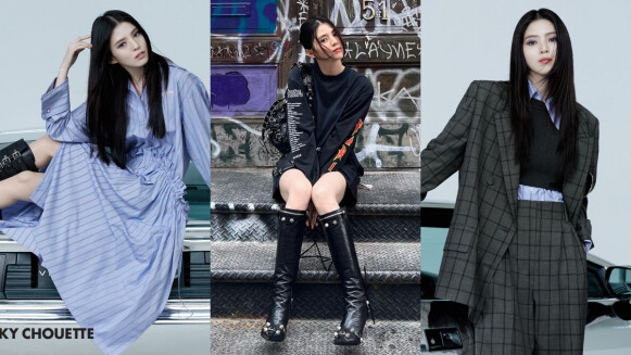 參考韓韶禧2022秋冬顯瘦穿搭決定購物清單：直角肩西外、黑色長靴、粉彩單品