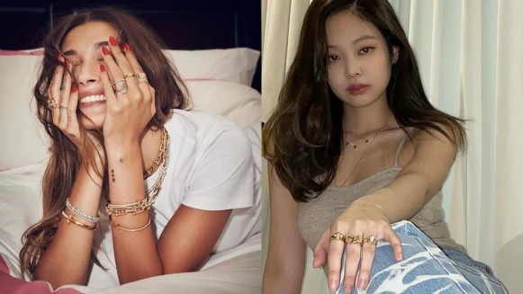 金飾怎麼選？海莉Bieber、Jennie示範精品「金戒指」穿搭必收推薦