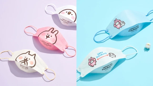 夏季最可愛口罩！BioMask推卡娜赫拉的小動物聯名，粉紅兔兔、P助大臉超搶眼，秒成人群焦點