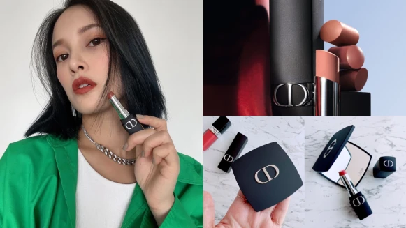 DIOR首款極霧唇膏!迪奧超完美持久唇膏不僅零沾染、超鎖色,連管身都是時髦霧面黑