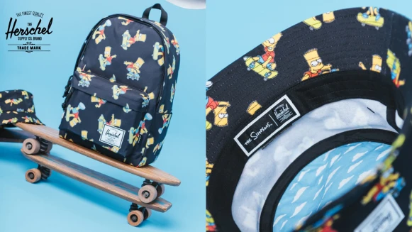 Herschel X 辛普森聯名系列幽默來襲：美枝棒球帽、荷馬漁夫帽過份可愛