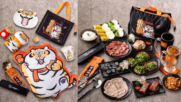 胡同燒肉x我不是胖虎6款聯名周邊搶先看！萌虎抱枕、餐具組一次擁有