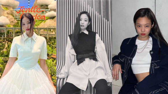 解密Blackpink Jennie桃花穿搭術！白襯衫、長版T...常見單品就能搭出甜美性感風