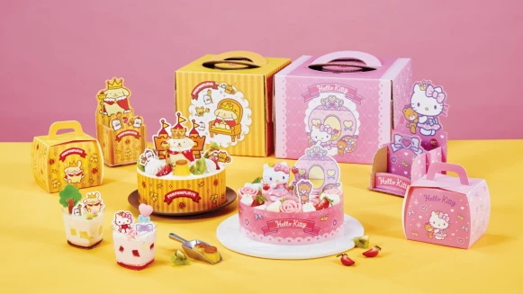 85度C全新4款三麗鷗蛋糕搶先看！KITTY、布丁狗蛋糕盒還能化身置物架