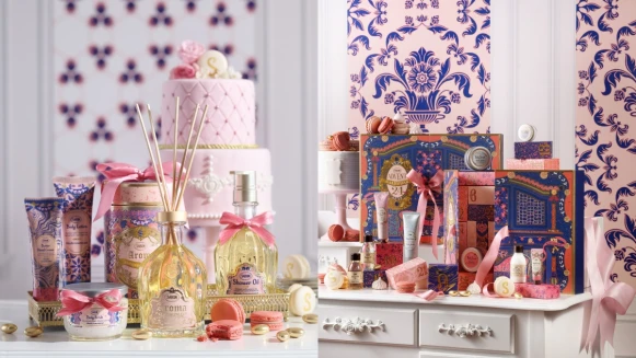 SABON 2022聖誕幸福饗宴系列,玫瑰&杏仁果奶香!夢幻甜蜜如置身巴黎甜點店