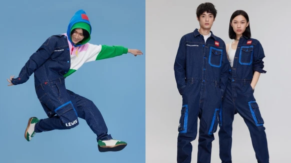 Levi's X 樂高聯名強勢回歸！積木變成鋪棉牛仔外套、連身工作褲