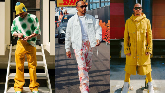 Lewis Hamilton F1場上最時髦的男人！疊搭珍珠項鍊、大膽玩色…3大穿衣風格