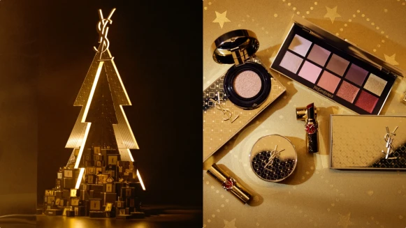 YSL 2022聖誕彩妝華麗登場!星星圖案的10色彩妝盤與唇膏必收