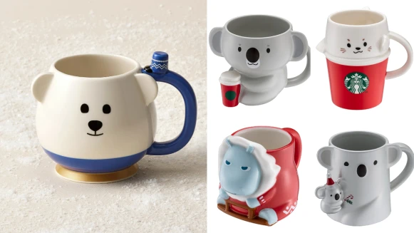 星巴克2022聖誕馬克杯可愛上市！呆萌無尾熊、雪橇河馬款10大推薦