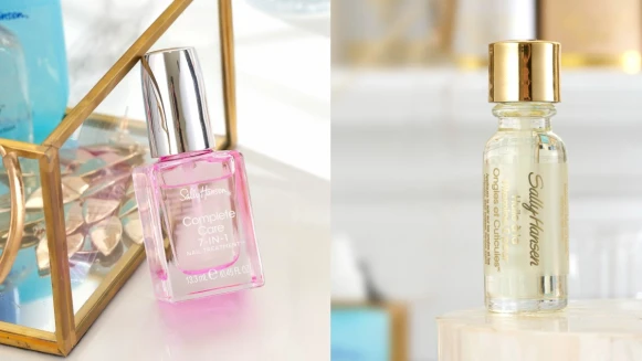 指甲無光、指緣乾裂問題都有救了!莎莉韓森Sally Hansen七效合一極致護甲油秒透光、滋潤護甲指緣油保濕肌膚、強韌甲面,擦任何顏色都美翻