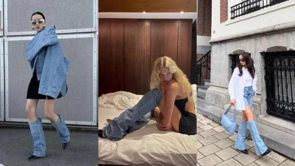 2022 秋冬你最需要的靴子是這雙！歐美型人都在瘋「DIY 牛仔褲靴套」，零成本打造 Y2K 風格！