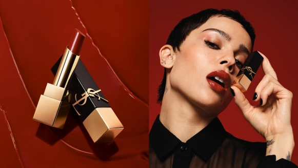 YSL「黑方管」奢華緞面釉惑唇膏登場!一抹濃烈卻又輕薄光潤,打造最純慾雙唇