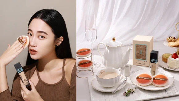 今年最療癒粉撲!不說以為是舒芙蕾布丁! 媚比琳訂製XL尺寸加厚氣墊,拍出服貼透亮奶油肌!