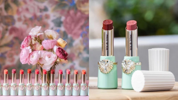 PAUL & JOE 2023西洋菊高光持色唇膏18色登場,貓眼石綠外盒太美