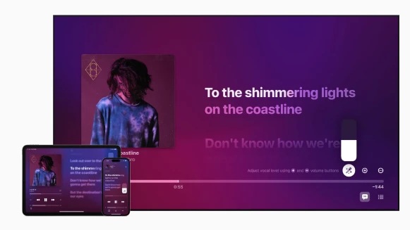 Apple新功能「Apple Music開唱」上線!調整人聲、即時歌詞4大功能隨時歡唱