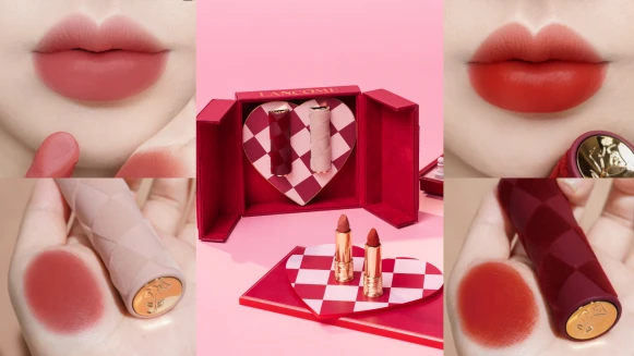女朋友們情人節禮物甜寵指定!蘭蔻推情人節新作#棋盤格小蠻腰唇膏溫柔降臨!IDOLE唯我香水加贈夢幻融燭燈!