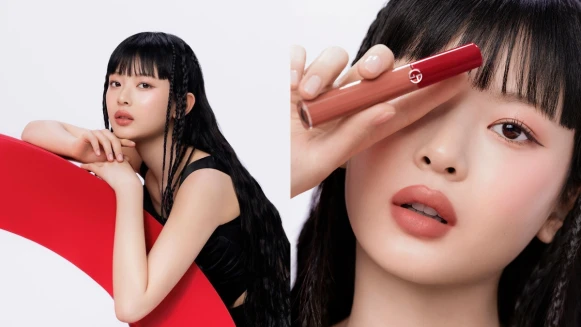 亞曼尼美妝驚喜宣布首位K-POP全球彩妝大使NewJeans成員Hanni,Armani先生親自欽點!