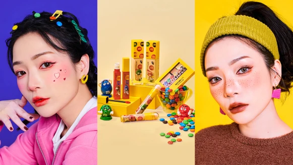 斷貨預警！媚比琳與M&amp;M聯名系列少女人妻直接淪陷大喊：我全部來一份！甜心粉紅、焦糖巧克力翻玩甜炸網民！繽紛酷炫妝感秘技快請接招！