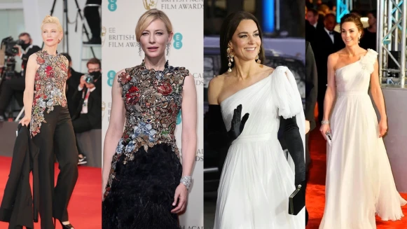 紅毯時尚模範生！凱特王妃與凱特布蘭琪「舊衣新穿」8個造型巧思回顧