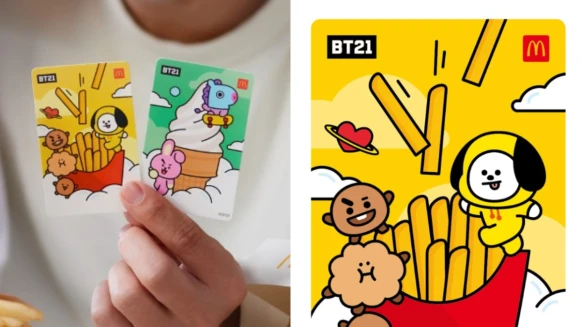 麥當勞2023甜心卡太萌了！全新推出「BT21甜心卡」，3/15限量開賣