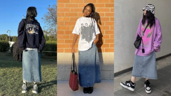 女大生、小資女必學「牛仔裙」一週穿搭，善用大學 T、襯衫混搭，不再費心思考 OOTD！