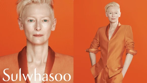 時尚仙人蒂妲史雲頓驚喜成為雪花秀全球品牌代言人，還與紐約大都會藝術博物館合作