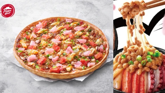 必勝客「納豆海鮮丼比薩」獵奇新口味限量開賣！加碼推大阪燒唐揚雞