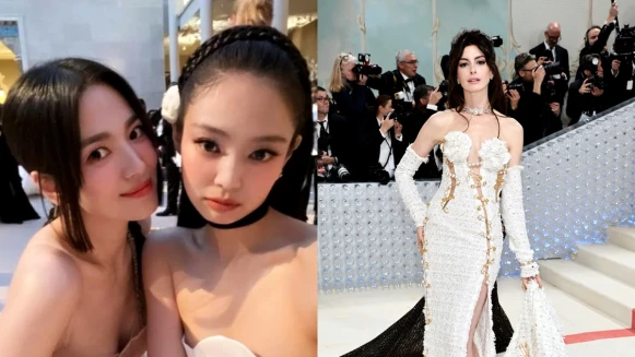 2023 Met Gala世紀同框特輯!宋慧喬、Jennie、楊紫瓊女神合照比顏值,安海瑟薇嗨抱「巨貓」