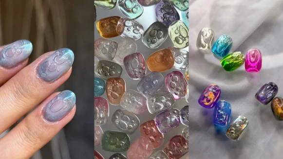 2023最新美甲趨勢推薦!仙氣十足的「泡泡美甲」,讓指尖飄著輕盈空氣感!