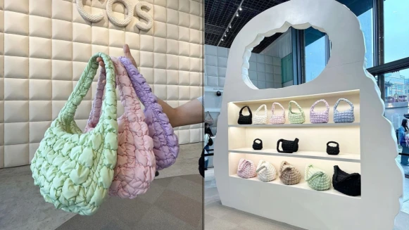 韓國COS雲朵包快閃店！寶寶藍、櫻花粉棉花糖色登場，Nano小包疊搭好Q