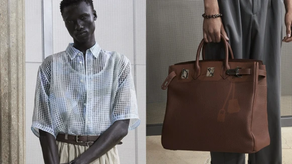 愛馬仕告訴我們男士衣櫥也能很清涼!鏤空服裝、曬出色差的包包…2024春夏男裝設計焦點一次看
