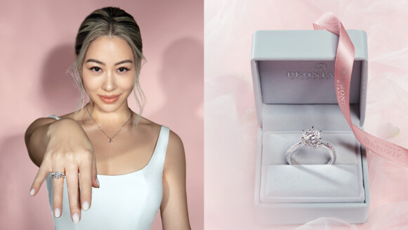 令珠寶控驚豔大呼必收的鎮金店「炫美系列」，將PEONIA DIAMOND彼愛麗鑽石、牡丹花88瓣切割法完美結合，綻放讓人目眩神迷的美鑽光彩！