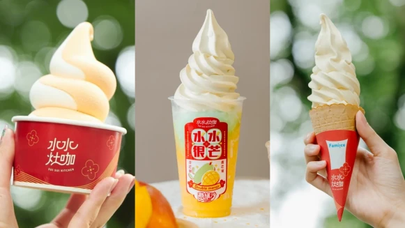 神仙組合！全家X千千聯名霜淇淋「隱藏版吃法」曝光，秒變椰奶芒果冰