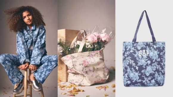 歷代最仙聯名！GAP×LoveShackFancy限定系列，絕美歐風印花牛仔套裝、古典花卉托特包美翻