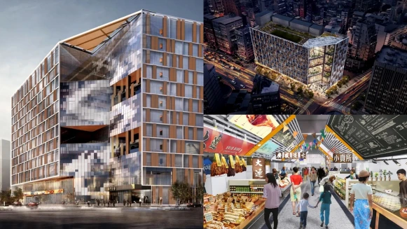 南門市場10/7回歸！大片玻璃帷幕建築、「跳層陽台」翻轉印象，三層樓攤位配置圖公開