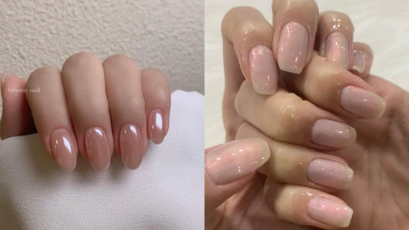 2024韓系美甲趨勢「Shimmer Pale」,細閃微光低調優雅!不挑人、不挑場合