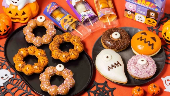 跟著Mister Donut一起搗蛋，6款萬聖節甜甜圈Q萌登場，蓬鬆巧貝變身搞怪南瓜