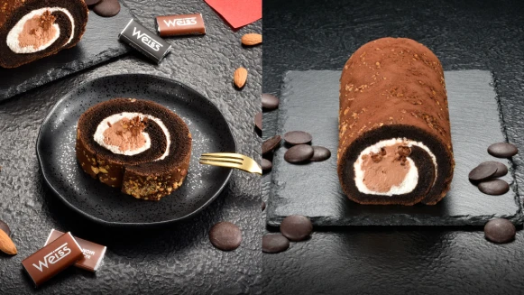 甜點控必吃！亞尼克再度攜手巧克力界LV，Weiss「榛果厚巧克力生乳捲」濃郁滋味化在舌尖